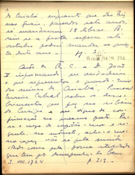 Resumo de carta de D. Rodrigo Cesar a D. João V