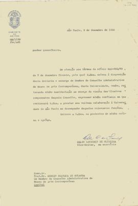 Convite para continuar colaborando com Museu na Universidade de São Paulo