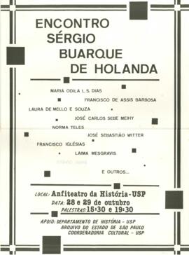 Cartaz do Encontro Sérgio Buarque de Holanda