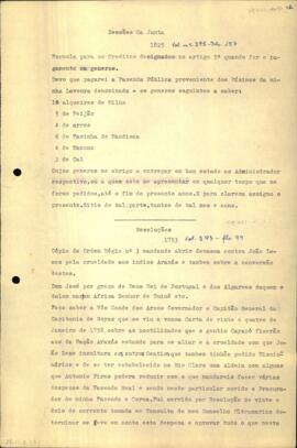 Fórmula para os créditos designados no artigo 5º