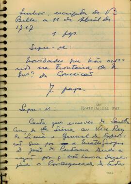 Fragmento de carta de D. Antônio Aymenrich e outros oficiais do exército a D. João Pestana