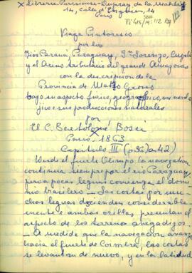 "Viage pitoresco por los rios Paraná, Paraguai, S. Lourenço, Cuiabá y el Arinos, tributário del grande Amazonas con la description de la Província de Mato Grosso bajo su aspecto físico, geographico, mineralojico e susproducions naturales"