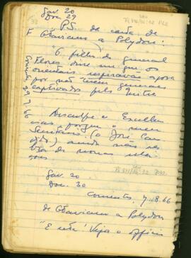 Post-Scriptum de carta do Conselheiro Francisco Octaviano de Almeida Rosa ao General Polydoro