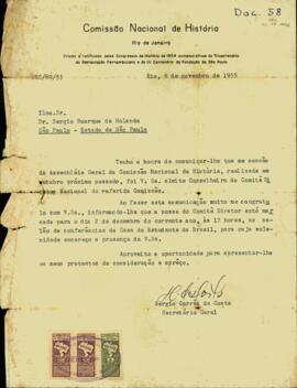 Eleição para Conselheiro do Comitê Diretor Nacional da Comissão Nacional de História – Rio de Janeiro