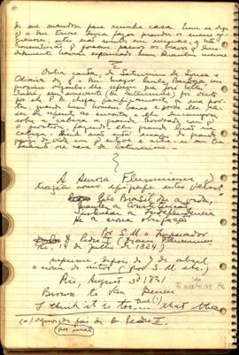 Anotação lacônica sobre correspondências, em inglês, de Ethan Brown a Martin Van Buren e Edward [Livingston]