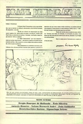 Primeira Edição do Jornal Brasil Democrático