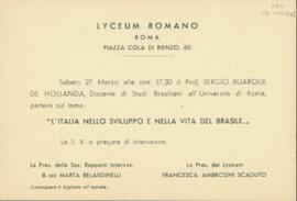 Convite do Lyceum Romano