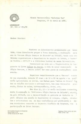 Ofício de José Roberto do Amaral Lapa a Sebastião Witter