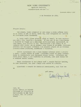 Carta de Carlton Sprague Smith a Sérgio Buarque de Holanda