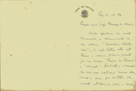 Carta de Milton Campos a Sérgio Buarque de Holanda