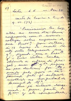 Fragmento de carta de Caxias a Cotegipe