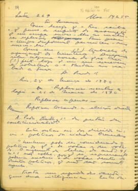 Carta de D. Pedro II ao Conselheiro Saraiva