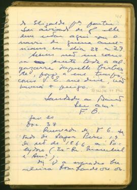 Carta reservada do Conselheiro Francisco Octaviano de Almeida Rosa ao General Polydoro
