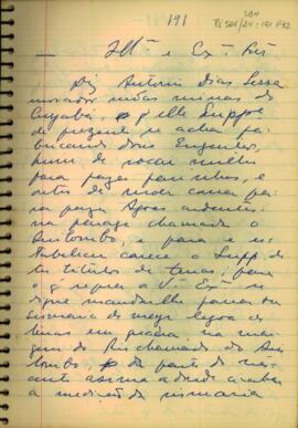 Carta de Felipe de Nogueira Coelho a D. Luis de Albuquerque de Melo Pereira e Caceres