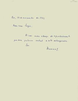 Carta de Carlos Drummond de Andrade a Sérgio Buarque de Holanda