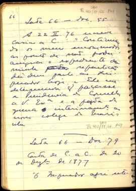 Fragmento de carta de Caxias a Cotegipe
