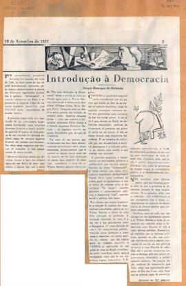 "Introdução a democracia"