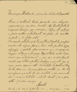 Carta de Murillo Mendes a Sérgio Buarque de Holanda