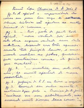 Fragmentos da "Chronica de D. João I"
