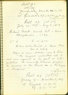 Fragmento de despacho, em inglês, de Richard Kidder Meade a Lewis Cass