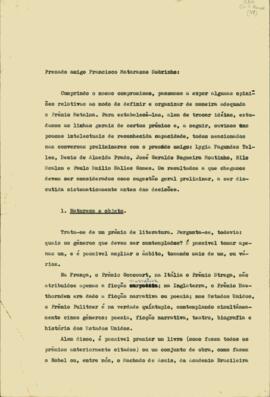 Carta de Sérgio Buarque de Holanda a Antônio Candido de Mello e Francisco Matarazzo Sobrinho