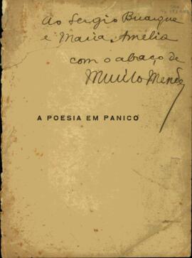 Folha inicial do livro “A poesia em pânico”