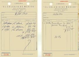 Notas fiscais da Libreria El Colegio de Mexico
