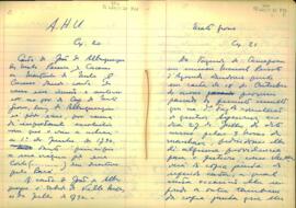 Carta de D. João de Albuquerque de Melo Pereira e Caceres a Joaquim José Ferreira