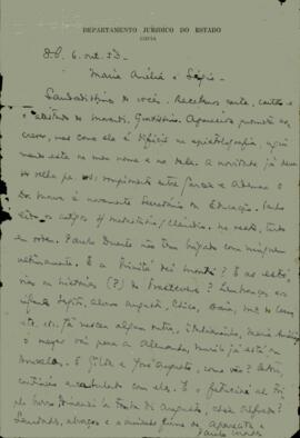 Carta de Paulo Mendes de Almeida a Sérgio Buarque de Holanda