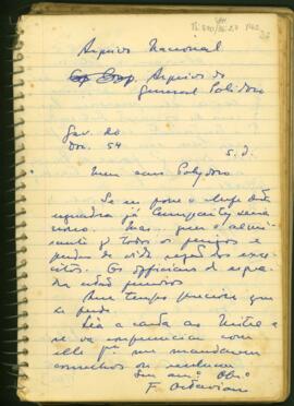 Carta do Conselheiro Francisco Octaviano (de Almeida Rosa) ao General Polydoro