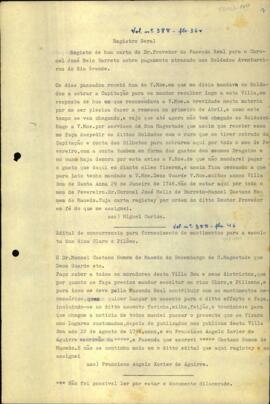 Registro de uma carta de Manoel Caetano Homem de Macedo