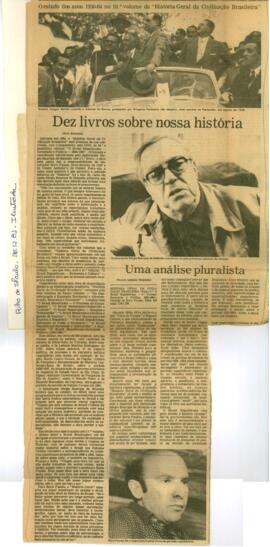 Resenhas de Ligia Sanches e Paulo Sérgio Pinheiro sobre a coleção "História Geral da Civilização Brasileira"