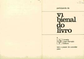 Convite para lançamento de livros na VI Bienal do Livro