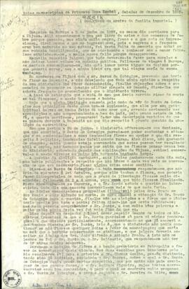 "Notas manuscritas da Princesa Isabel"