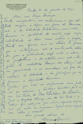 Carta de Amaro Quintas a Sérgio Quintas a Sérgio Buarque de Holanda