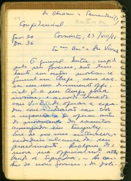 Carta do Conselheiro Francisco Octaviano de Almeida Rosa ao Visconde [de Tamandaré]