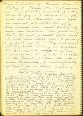 Fragmento, em inglês, de "Rosas etc"
