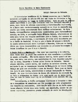 “Breve História de meio continente”