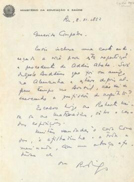 Carta de Rodrigo Mello Franco de Andrade a Sérgio Buarque de Holanda