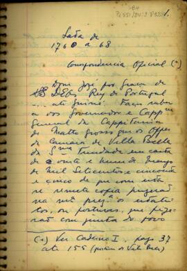 Documentos referentes aos Estatutos Municipais ou Posturas, Vila Bela