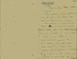 Carta de Menotti Del Picchia a Sérgio Buarque de Holanda