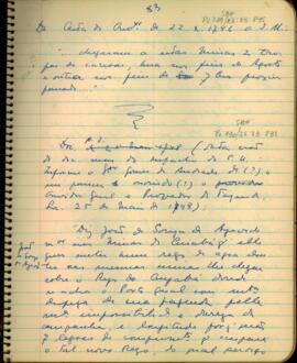 Anotação de uma carta do Ouvidor a S. Majestade