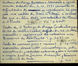 Resumo de carta de D. Rodrigo de Souza Coutinho a D. Antônio Manoel de Melo Castro e Mendonça