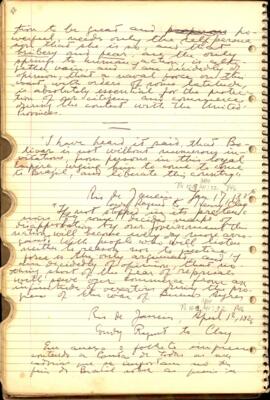 Fragmentos, em inglês, de correspondência do Conde [Ragnet] a Henry Clay sobre comércio