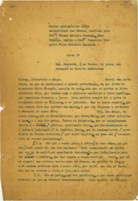 "Cartas Apologéticas sobre a honestidade das uzuras"