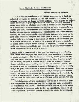 “Breve História de meio continente”