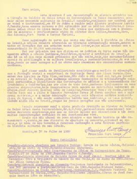 Carta de Francisco Curt Lange