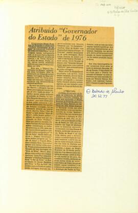 "Atribuído 'Governador do Estado' de 1976"