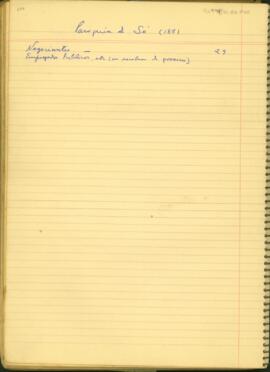 Alistamento eleitoral da capital de São Paulo – Paróquia da Sé em 1881