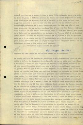 Registro de uma carta de Manoel Caetano Homem de Macedo